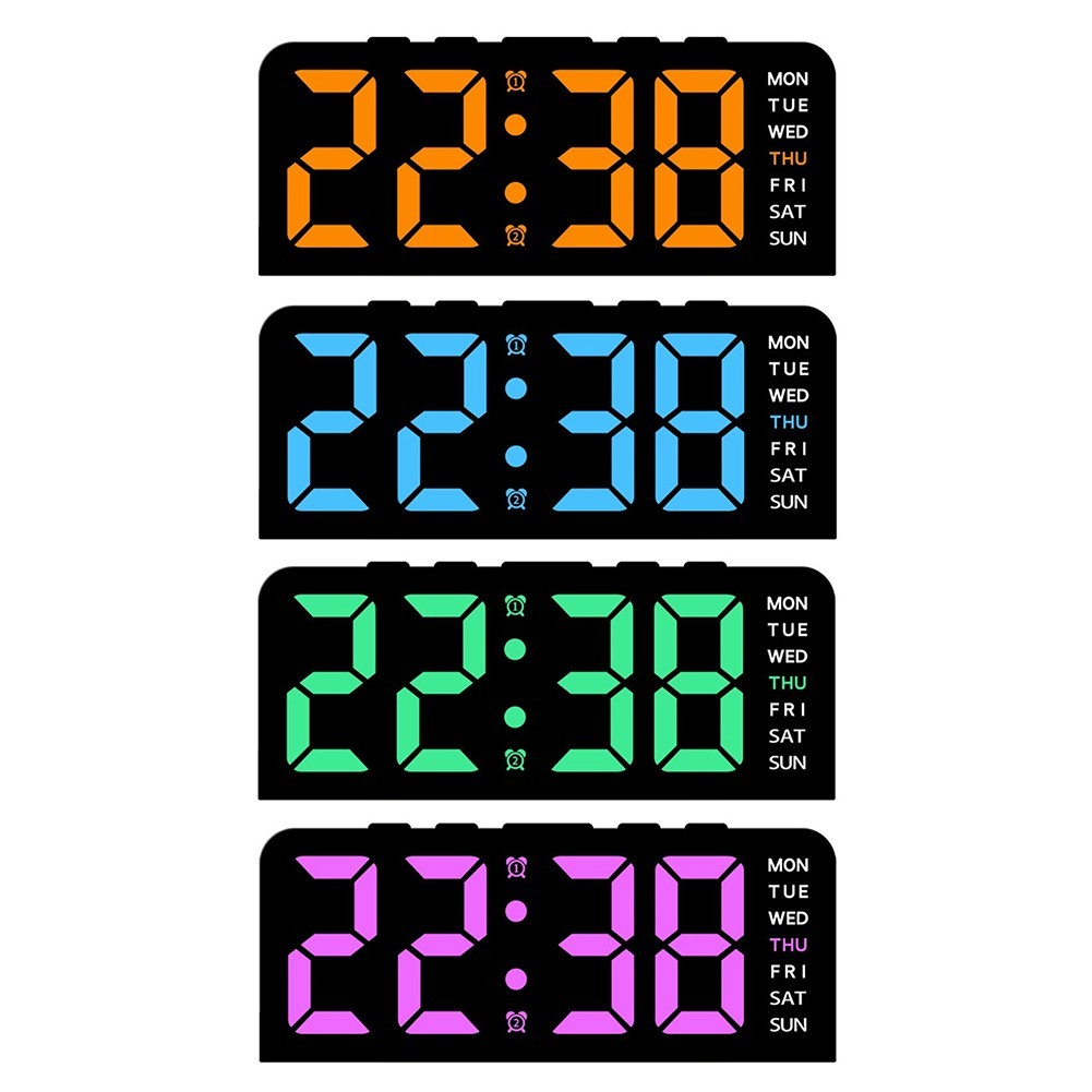 Dual Functionality Digital Wall Clock with Temperature Display Feature