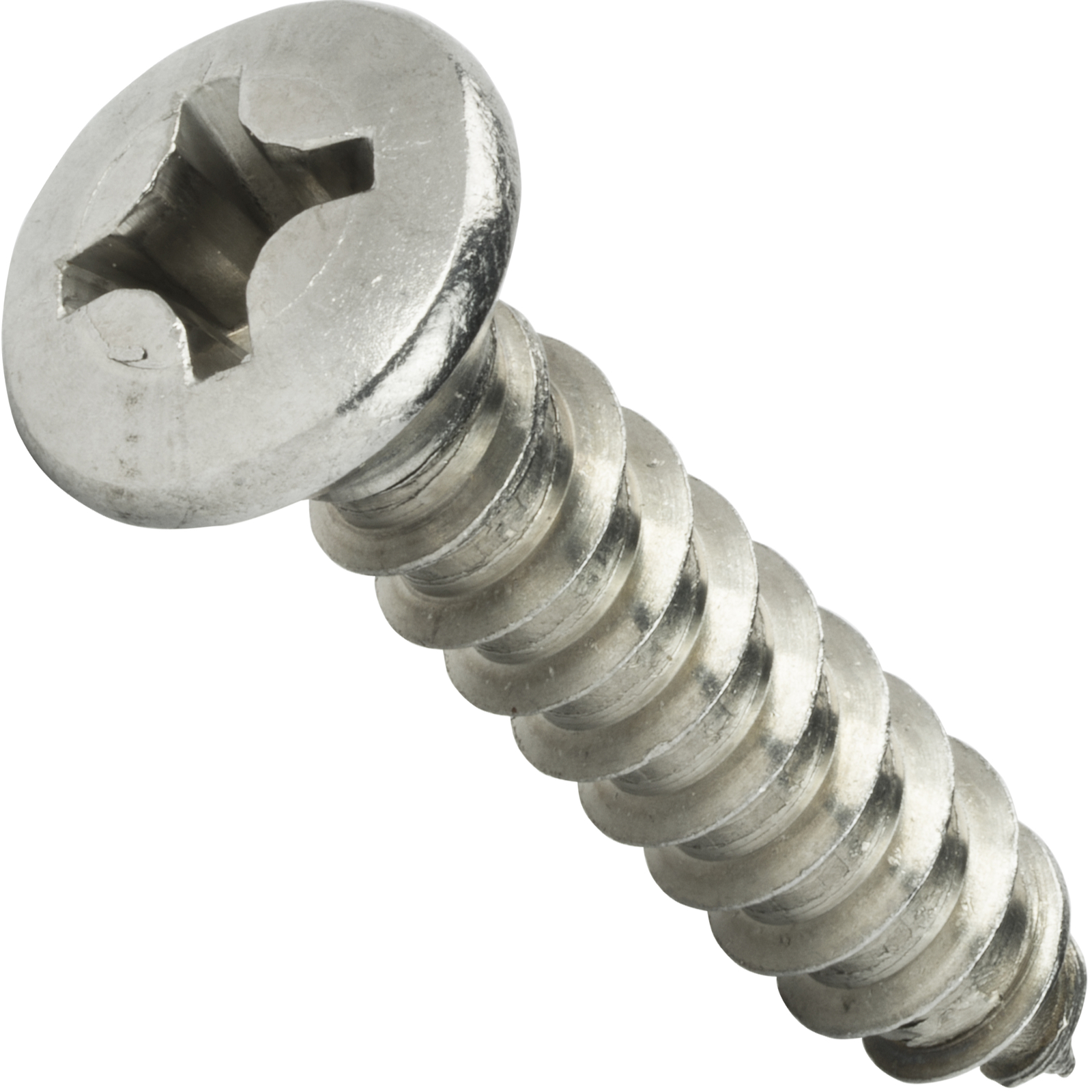 #8 x 1" Self Tapping Sheet Metal Screws Oval Head Stainless Steel Qty 50