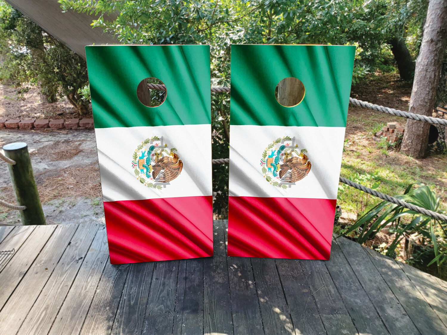 FADEPROOF Cornhole Board Wraps Laminated   /  Mexican Flag