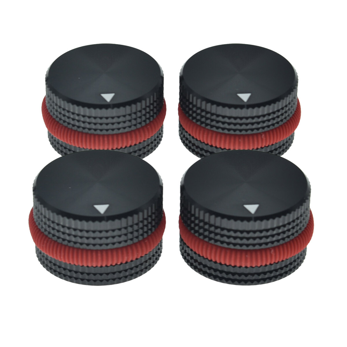 4-Pack 25*15.5mm Universal 1/4" Set Screw Metal Pot Knobs for Guitar/Bass/AMPS