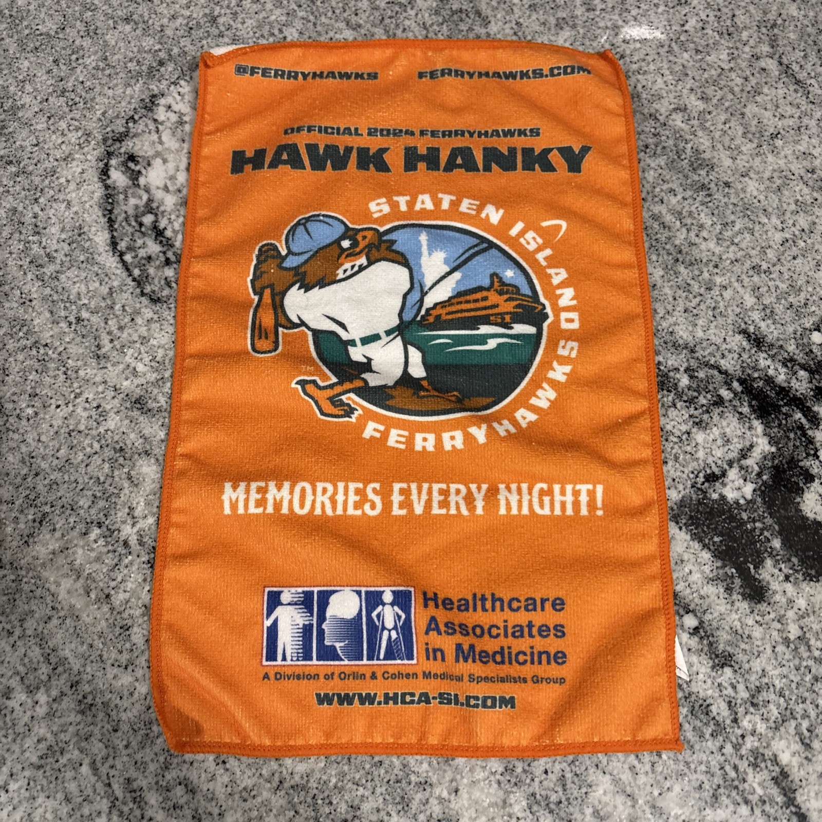Staten Island FerryHawks Ferry Hawks hawk hankie hanky rally towel SGA Free S&H