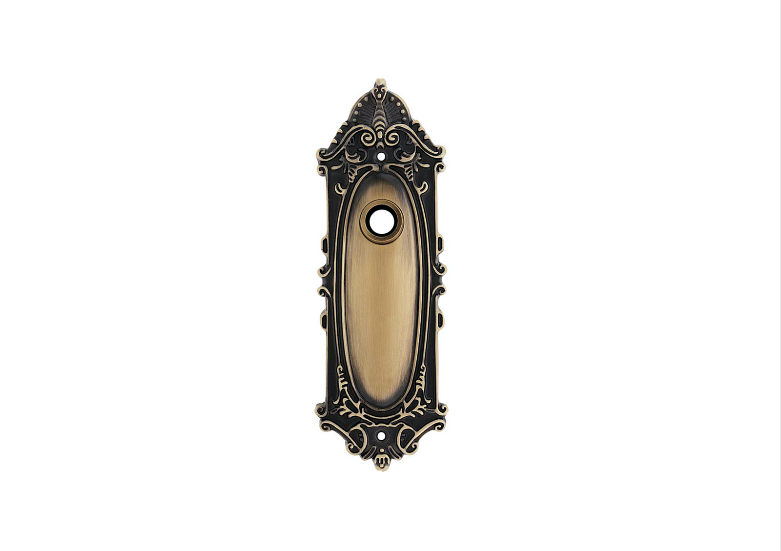 Vintage Victorian Style Backplate 2700-AB Solid Brass - Antique Brass