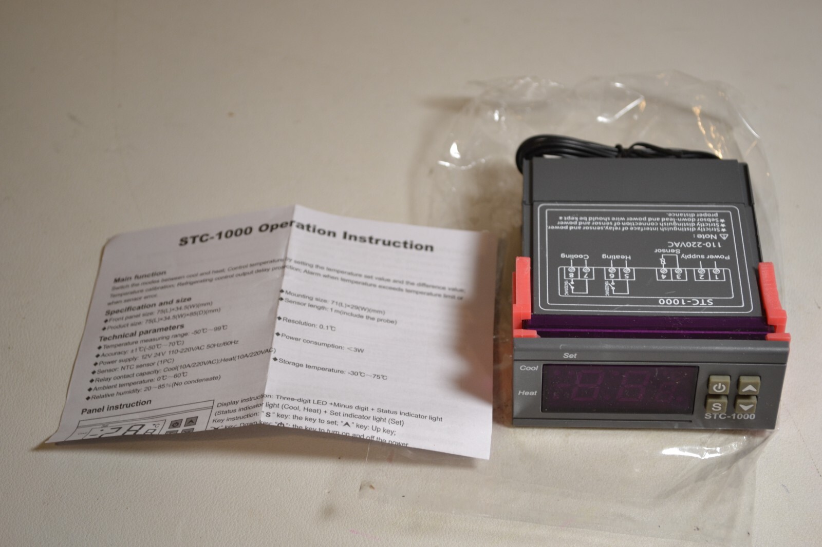 Digital  Controller STC-1000 Intelligent Regulator