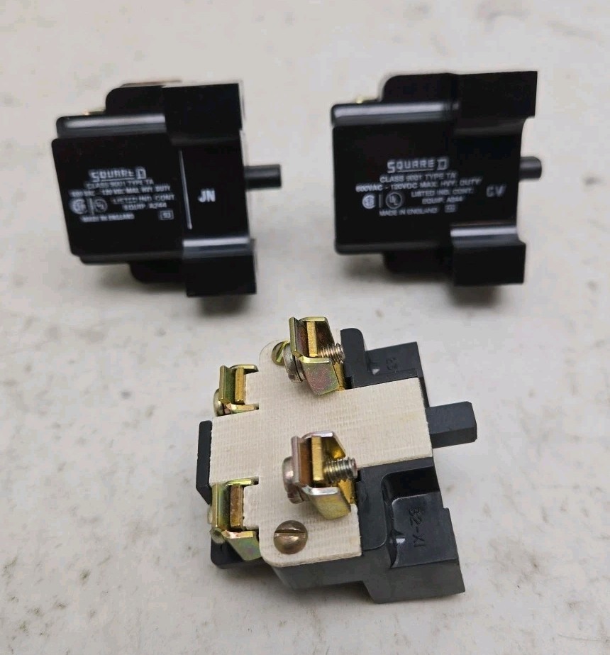 3 Pack Square D 9001 TA Contact Block Push Button New Lot of 3