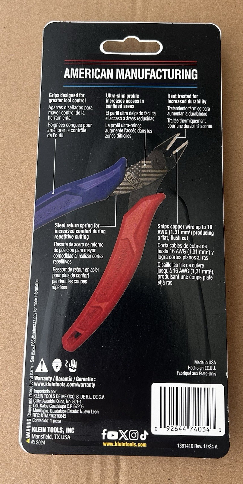 Klein Tools American Forged Precision Flush Cutter