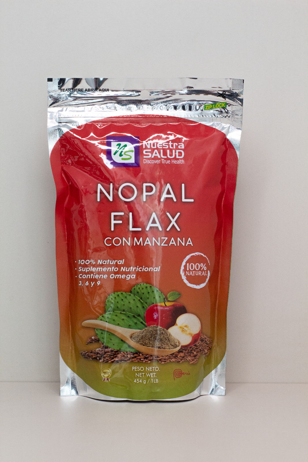 Nopal Flax - with Apple Linaza Plus (1 LB) Colon Cleansing & Constipation