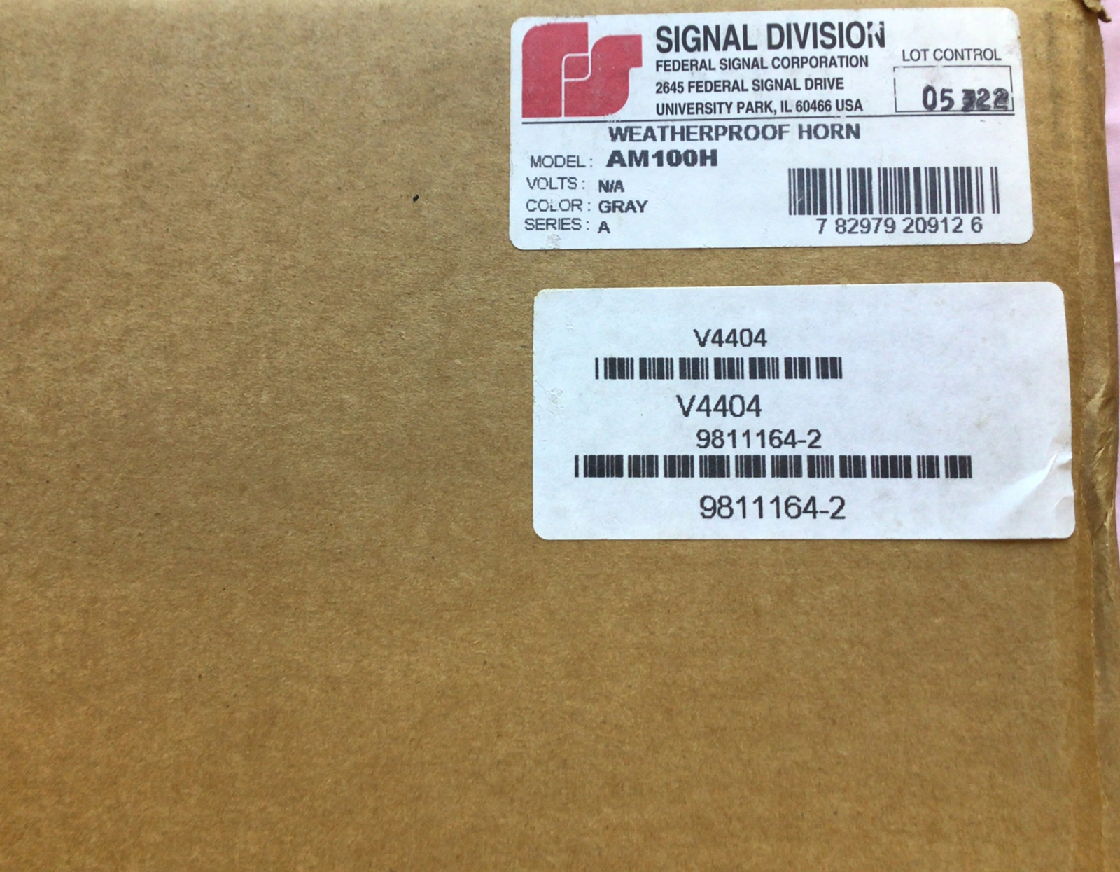 Federal Signal Weather Proof Horn AM100H