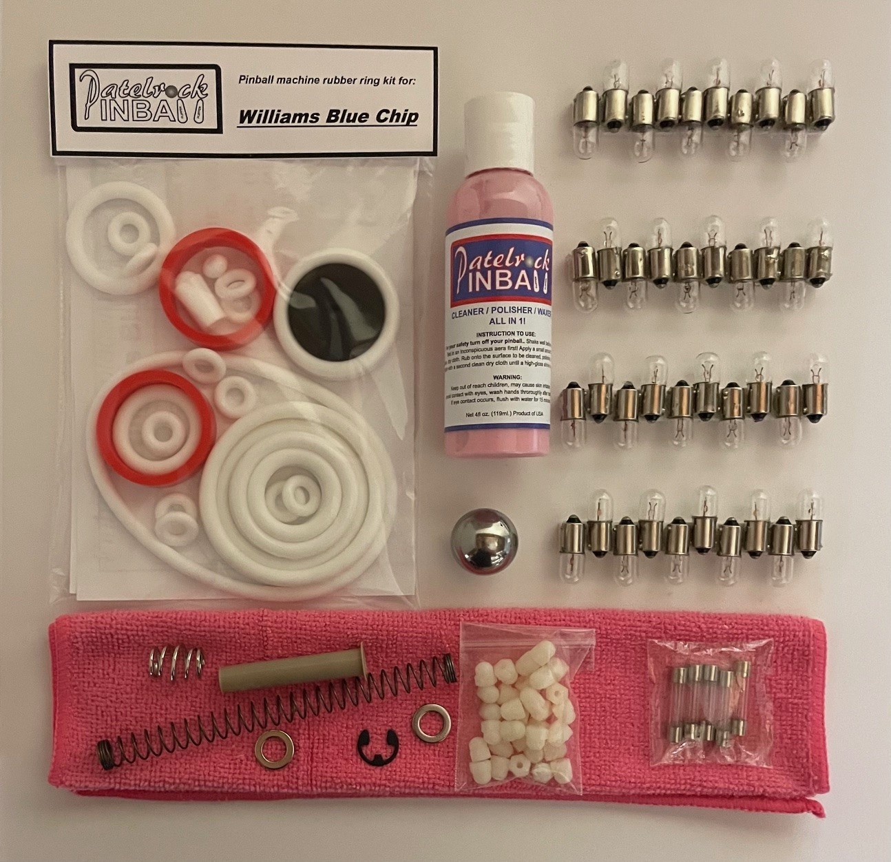 1976 Williams Blue Chip Pinball Machine Maintenance Tune Up Kit