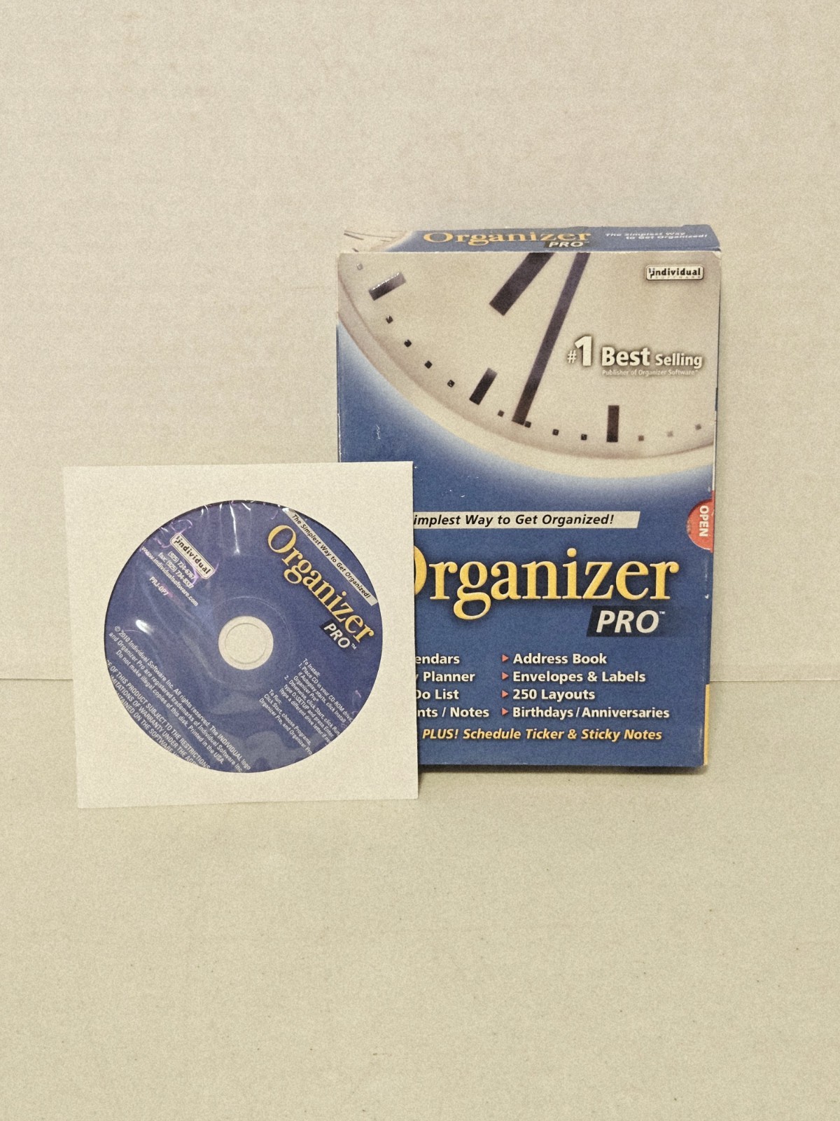 Organizer Pro Vintage Pc Plus Schedule And Sticky Notes - Open Box