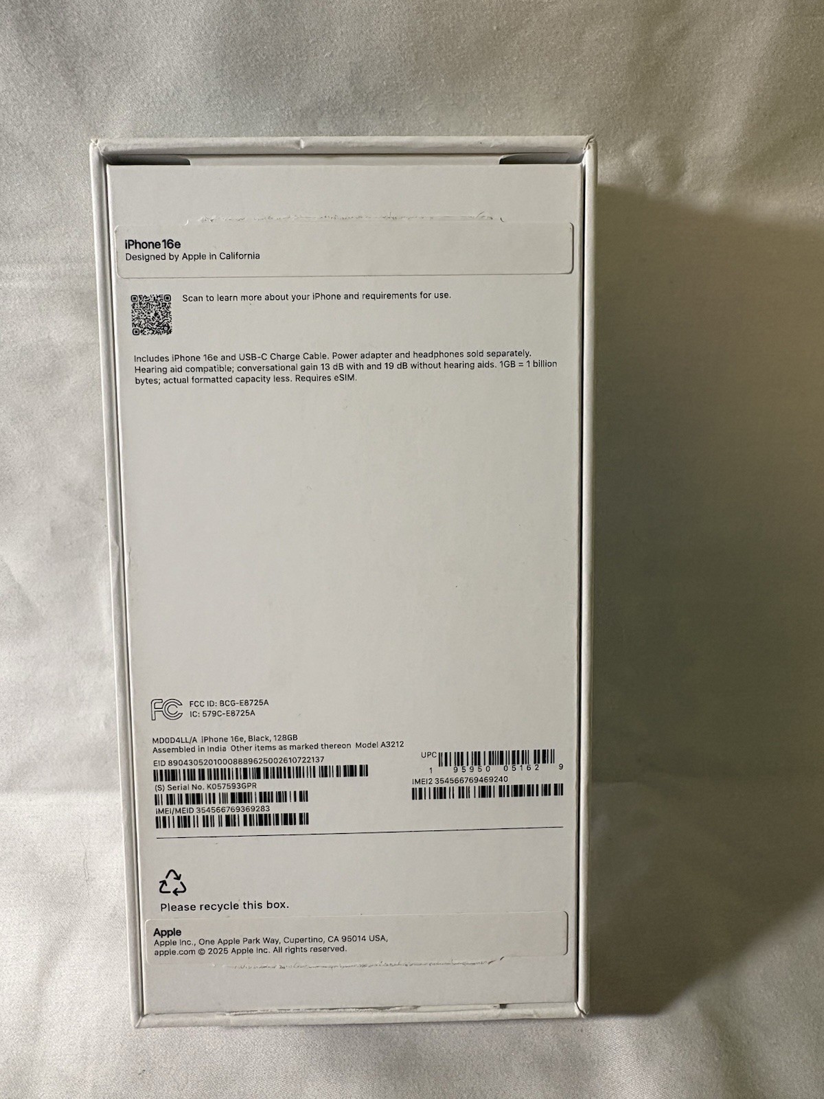 Original Apple iPhone 15 Retail Box Only