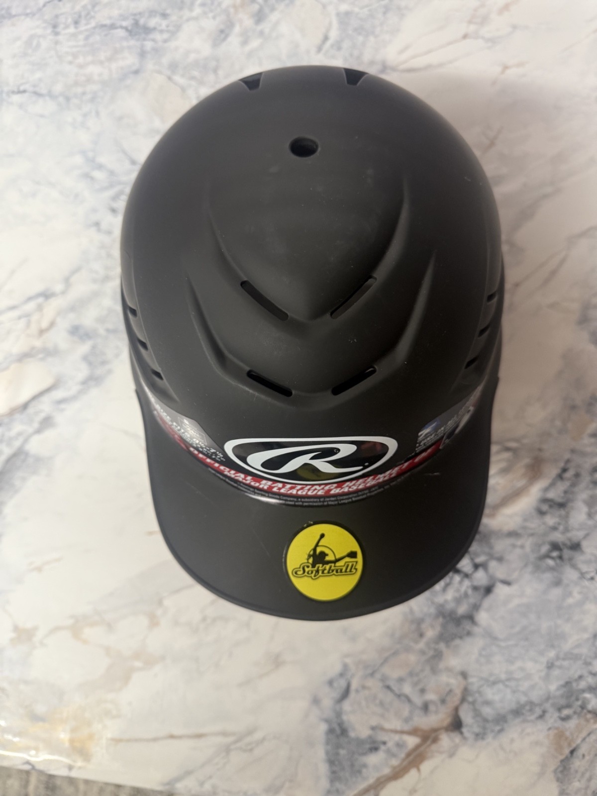 Rawlings Impax Mach-SR-RevA Softball Batting Helmet Fits 6 7/8-7 5/8 Mate Black