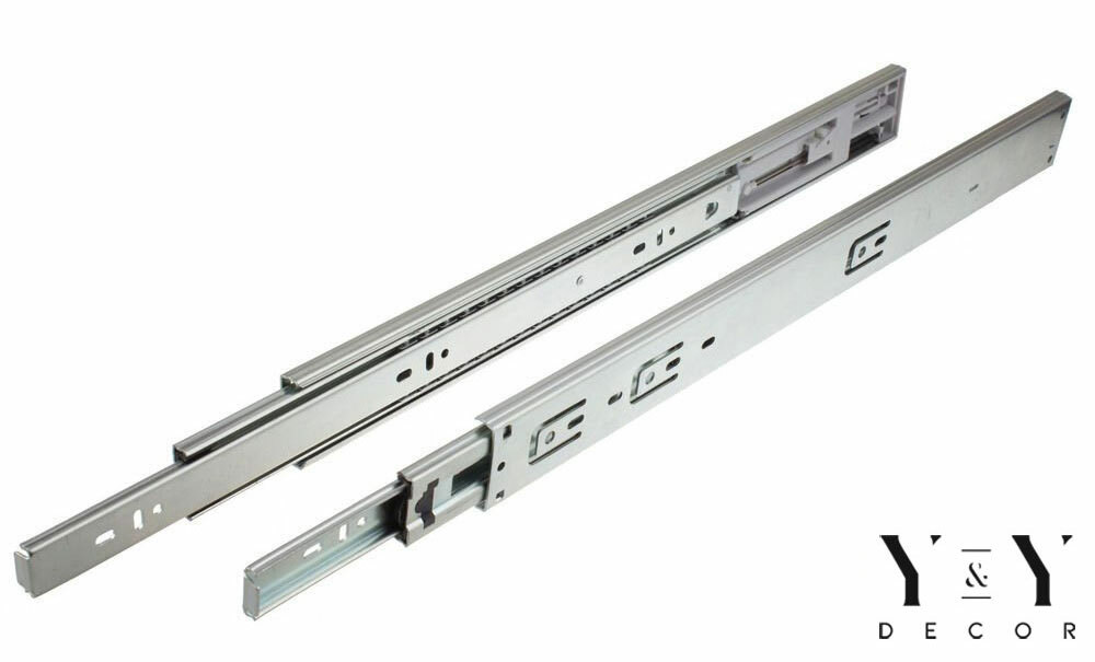 Soft Close Full Extension Drawer Slides Ball Bearing Side or Rear Mount