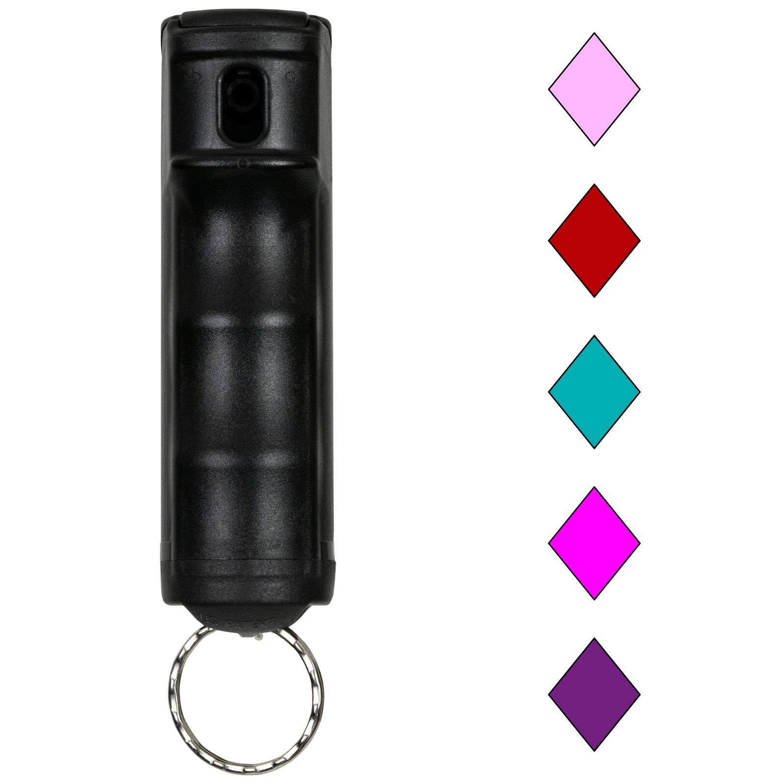 2 Police Magnum pepper spray .50oz black flip top keychain defense protection
