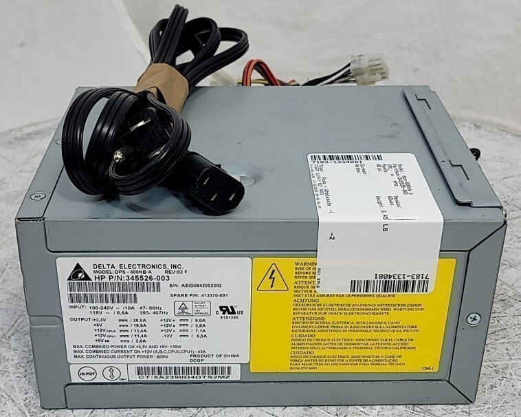 DELTA ELECTRONICS DPS-660NB A 345526-003 Power Supply 600W