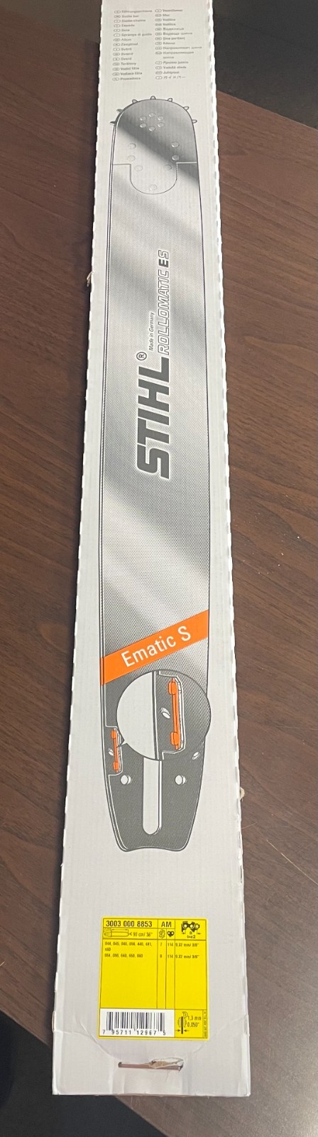 3003-8853 Stihl  36" Pro ES Bar  3/8" .050" 114DL