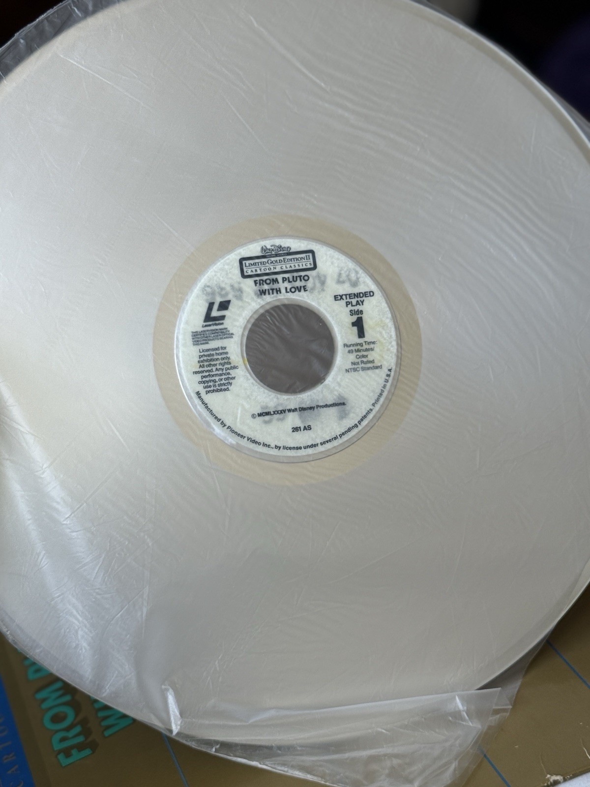 Vintage Disney Láser Videodisc