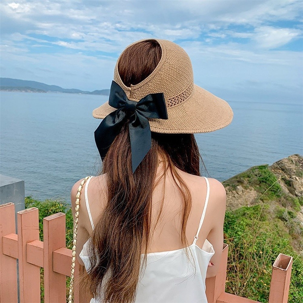 Roll Up Womens Sun Hat Wide Brim Adjustable Cotton Polyester Blend Hat