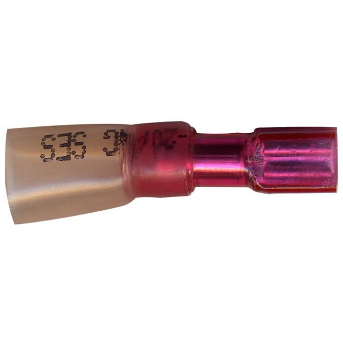 Heat Shrink Crimp Female Quick Disconnect 22-18 Gauge .110 Tab - 10 Pack
