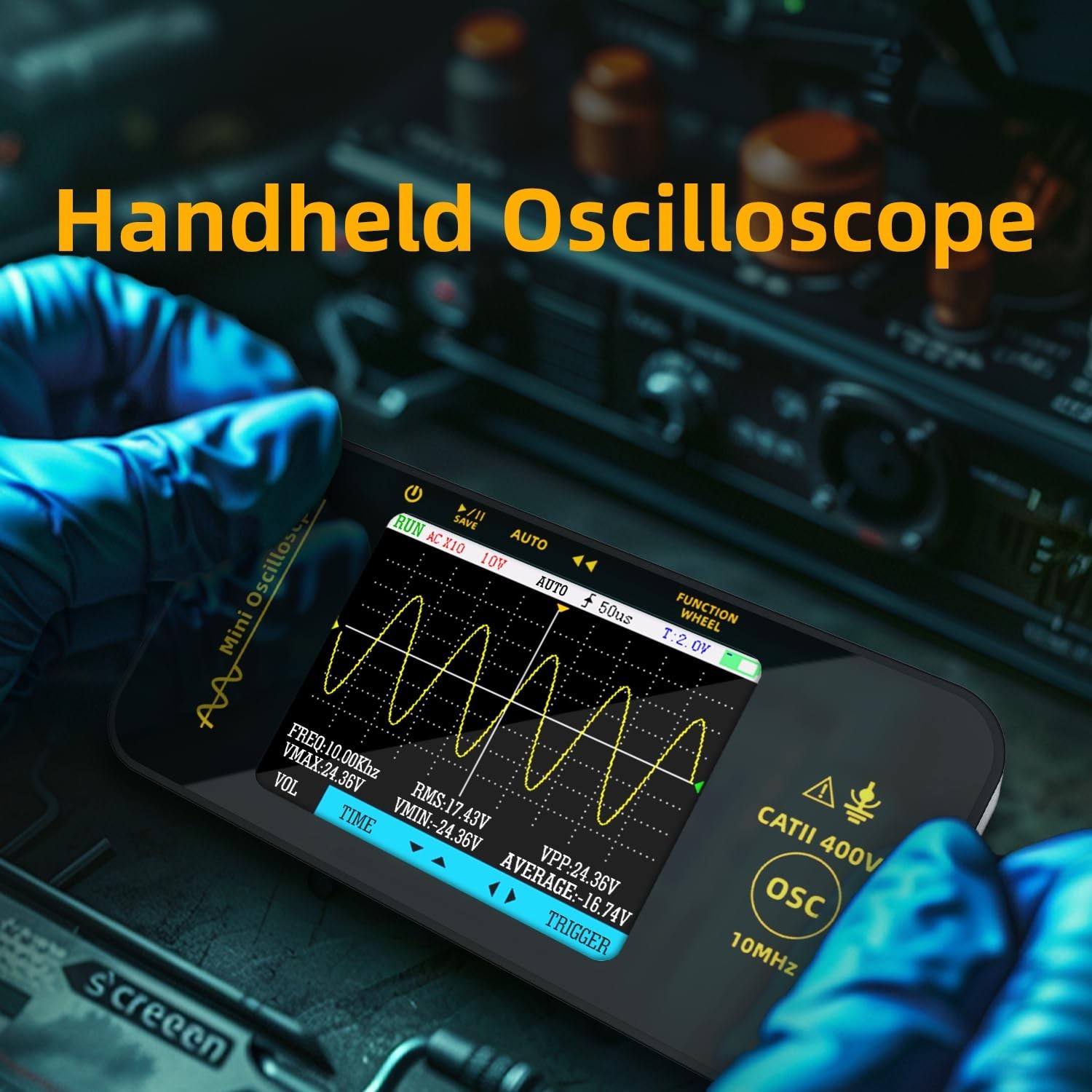 BSIDE Handheld Oscilloscope 3.2'' TFT Display Portable Digital Oscilloscope 1...