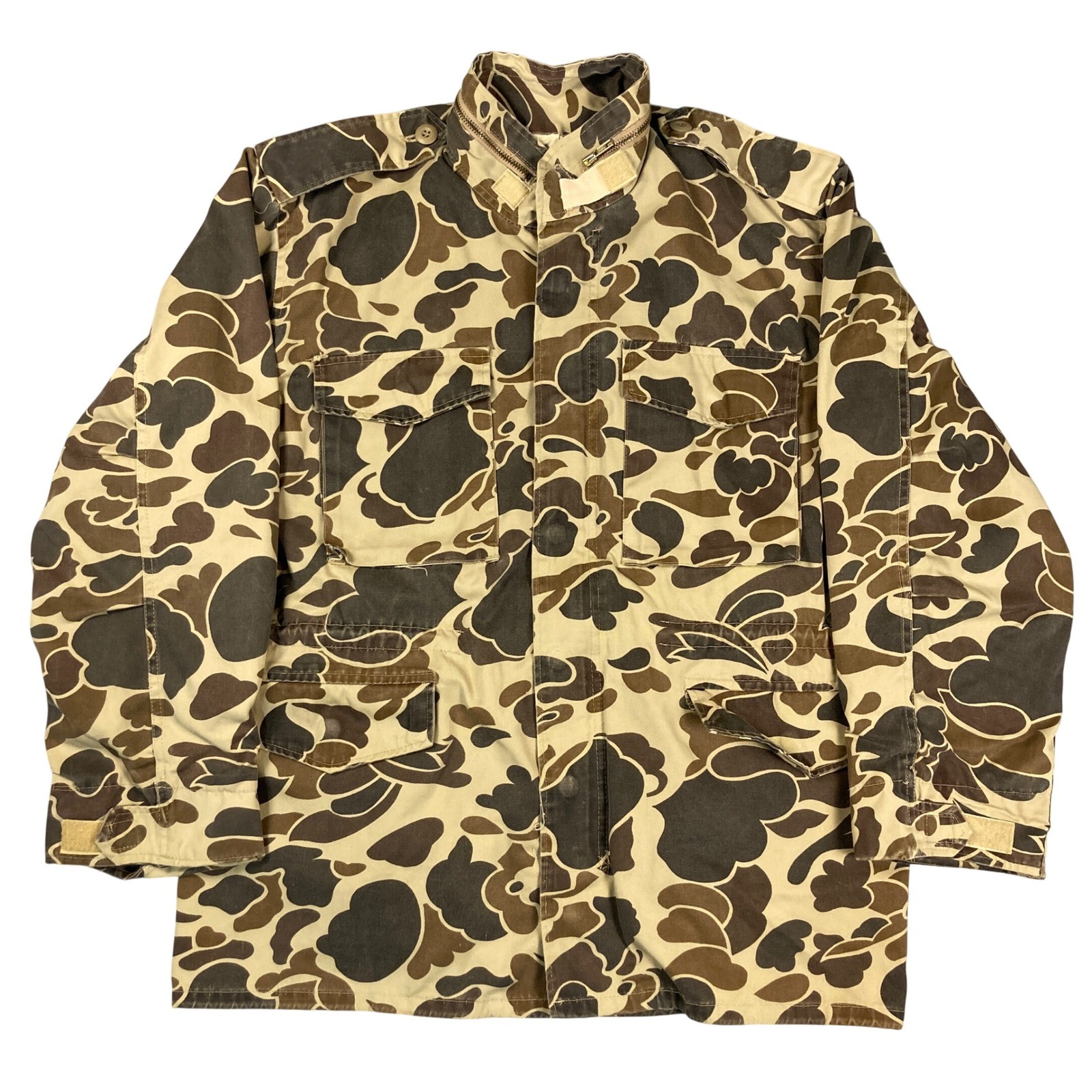 Duck Bay Vintage Duck Hunter Camo Hunting Jacket Mens Medium Field Coat M-65