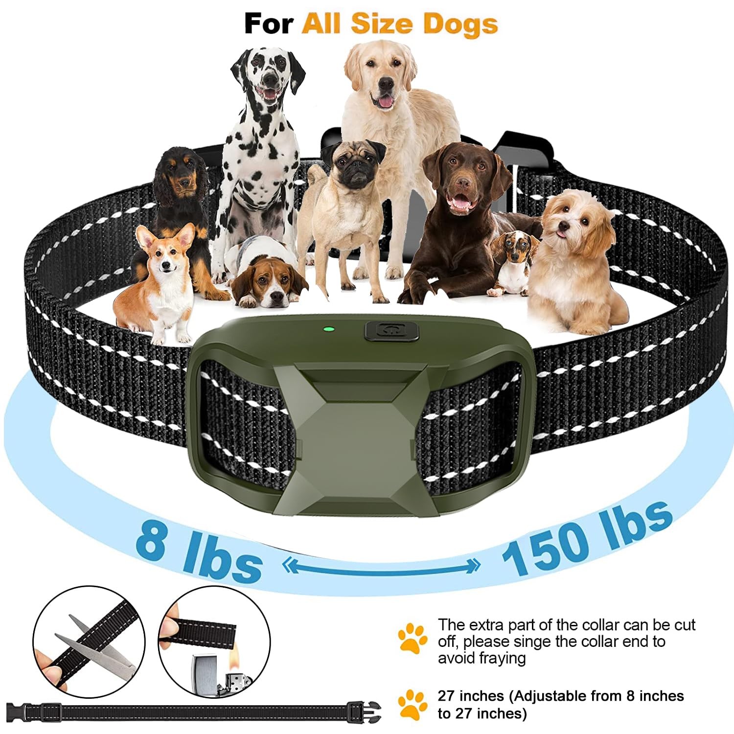 Dogs Training Collar 1968FT Dog Training Collar with Remote, IP67 Waterproof ...