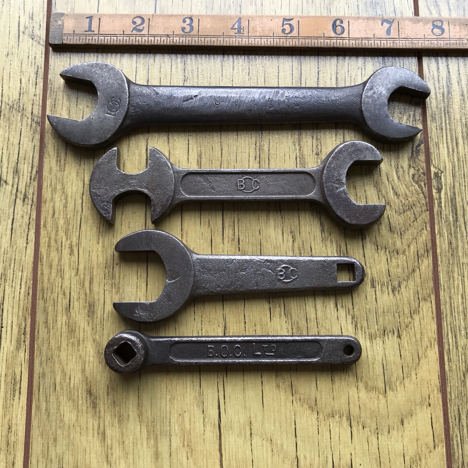 4 Vintage BOC Spanners Collectible.