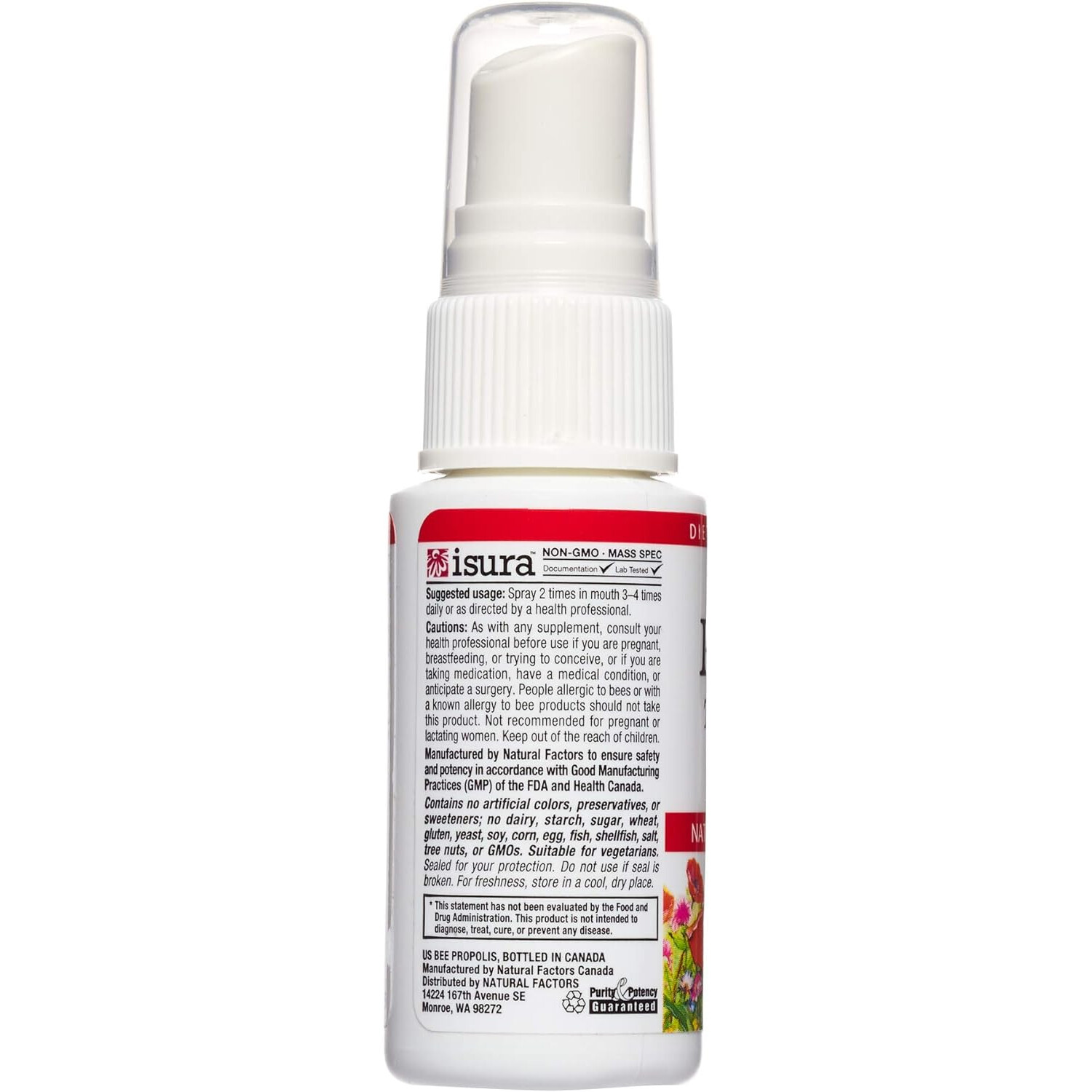 Natural Factors Bee Propolis Throat Spray, 1 Ounce