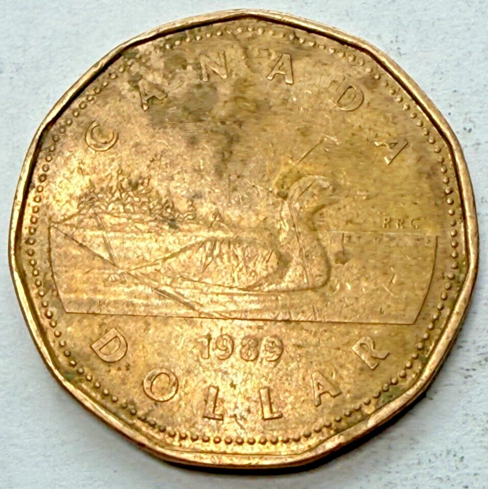 1989 Loonie Coin Canadian One Dollar Coin Canada Loon Dollar