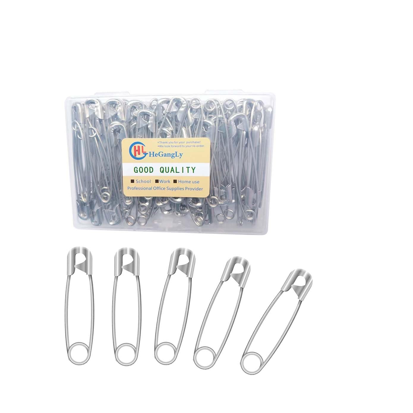 80Pcs Extra Large Safety Pins 2.2 inch (55mm) -Heavy Duty Large Safety Pins, ...