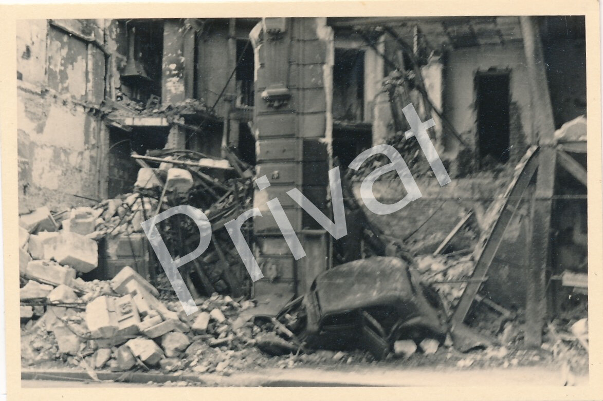 Photo WW II Houses Destruction Ruins France F1.65