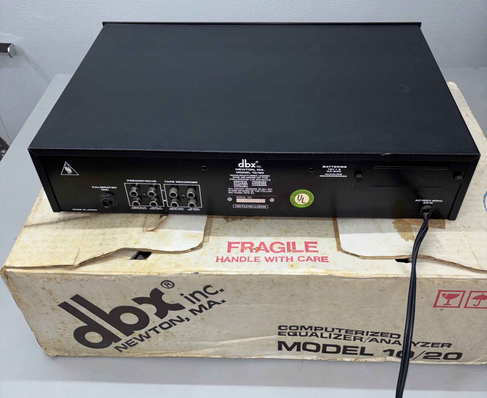DBX 10/20 Computerized Equalizer Analyzer W/ Box - Studio Use - Works Great