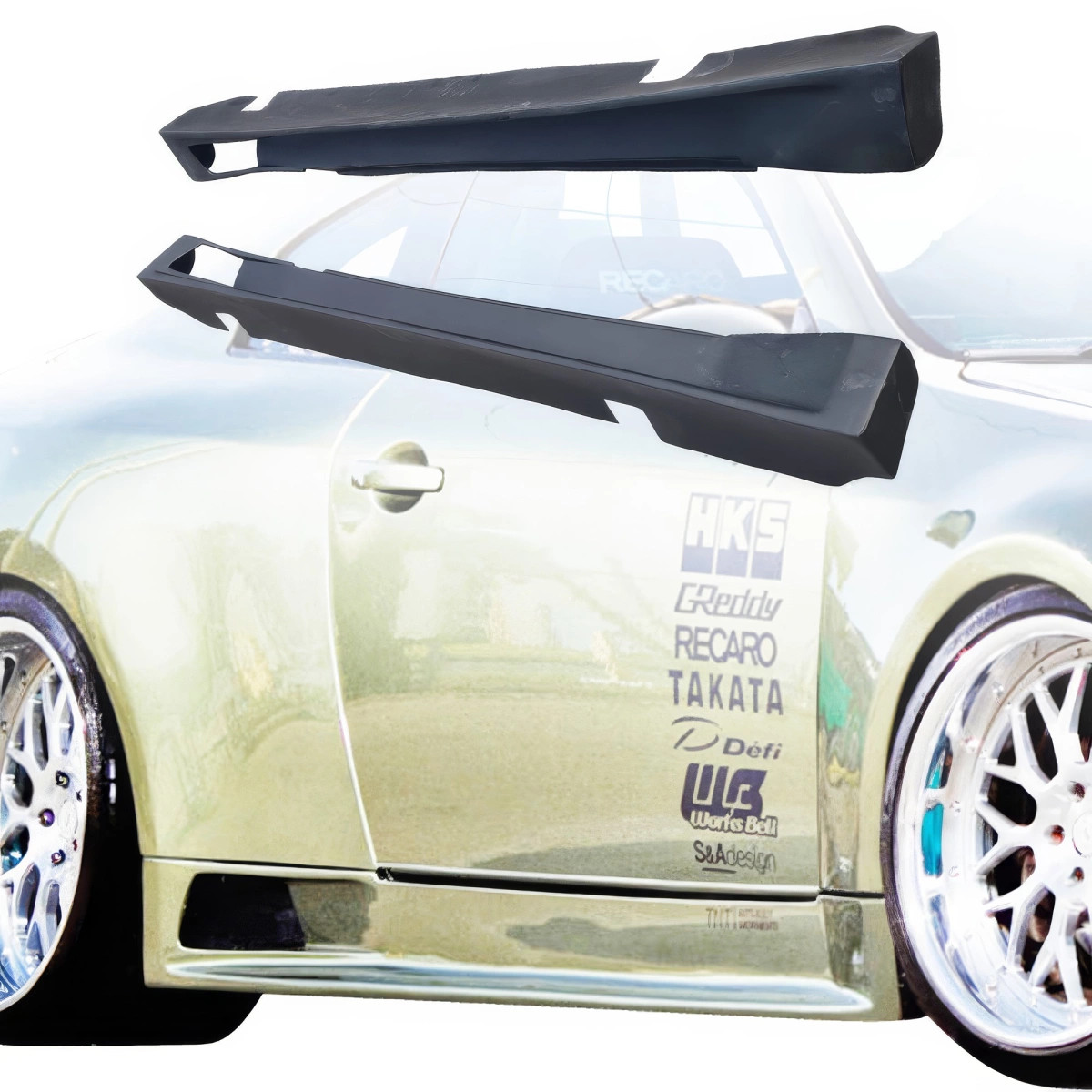 VSaero FRP APBR Wide Body Side Skirts Coupe 2dr Coupe for G35 Infiniti 03-06 vs