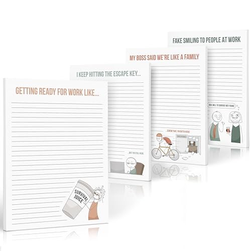 Super Funny Notepads - Hilarious Office Gift for Your Women Coworkers - Set