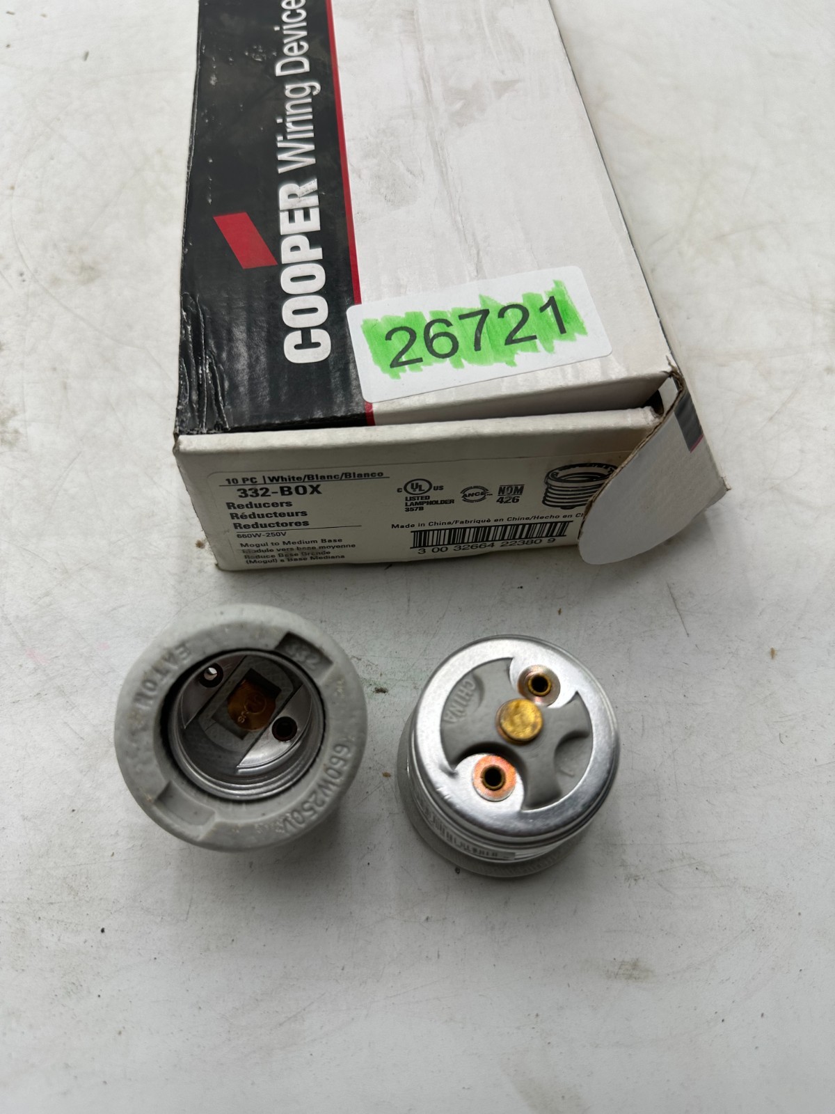 Cooper 332-BOX Lamp Socket Reducer Pack of 7