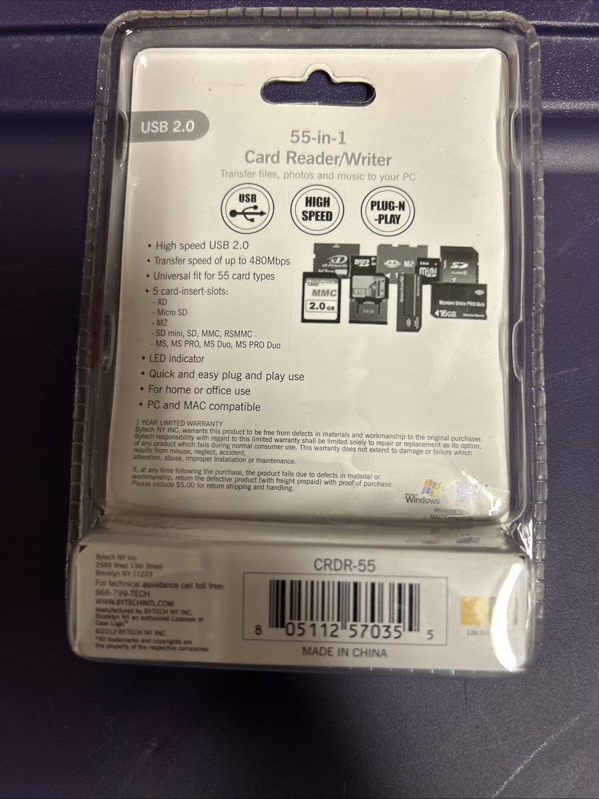 Case Logic 55-in-1 Card Reader/Writer One Device for 55 Card Types High Speed