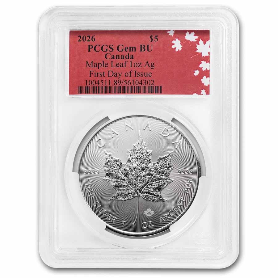 2026 Canada 1 oz Silver Maple Leaf Gem BU PCGS (First Day Issue)