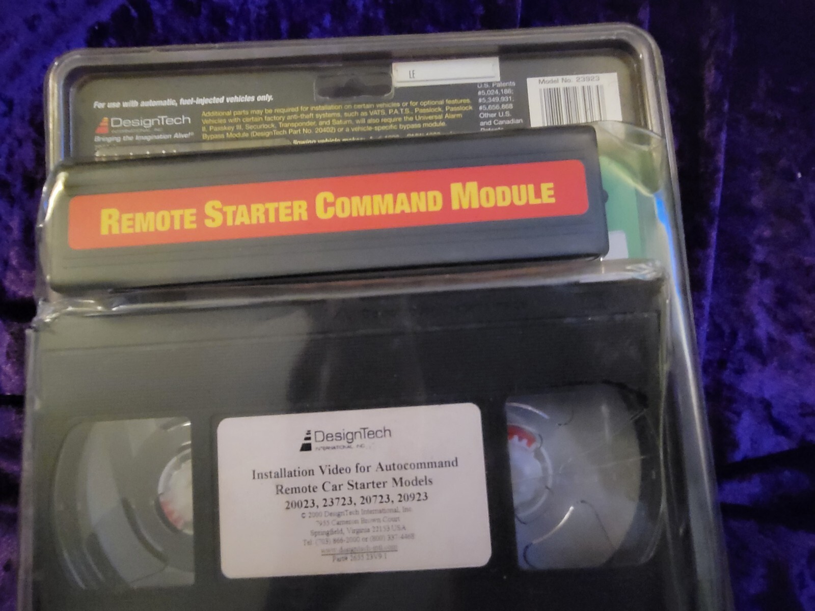 NEW - Design Tech AutoCommand Remote Car Starter Module Model #23923 + VHS TAPE
