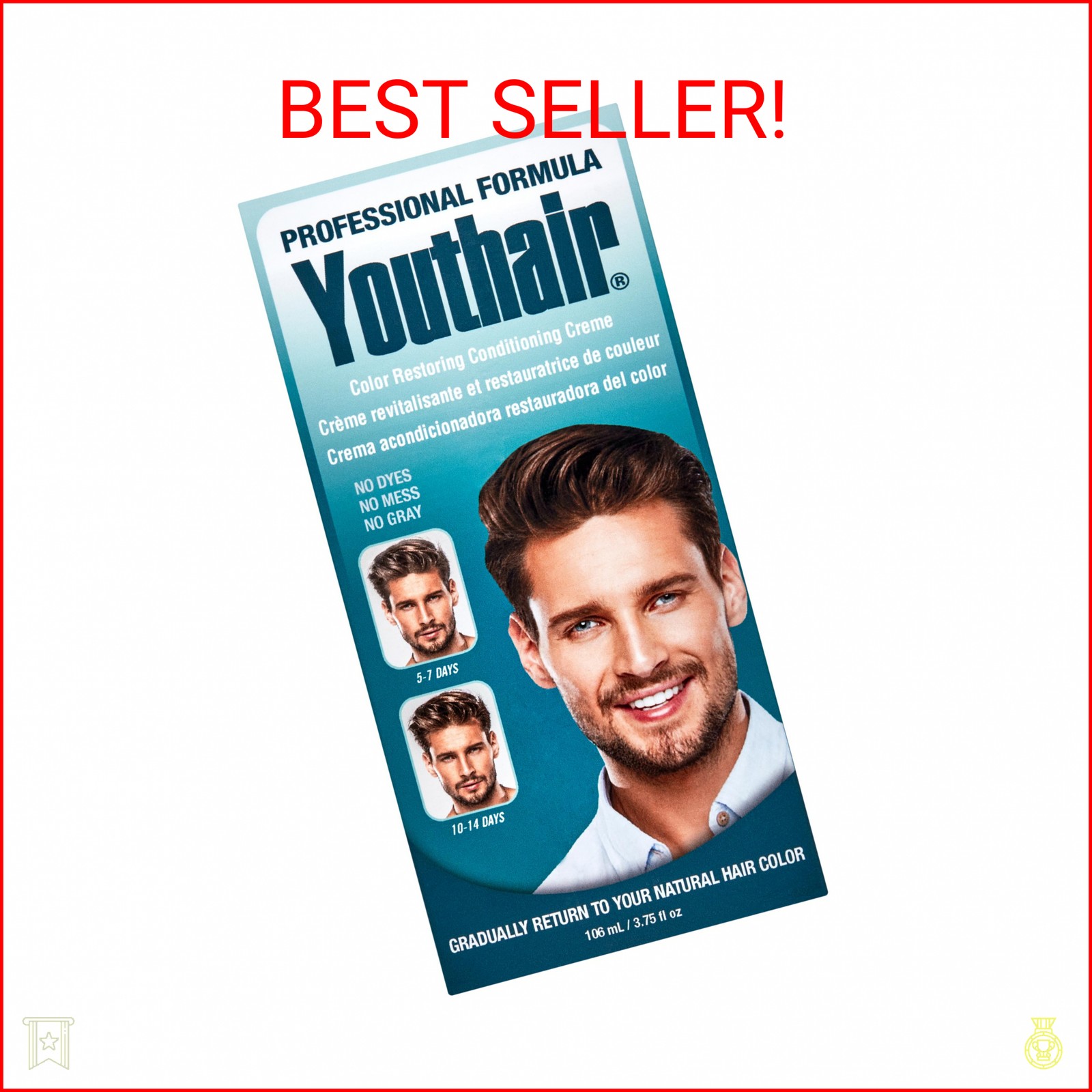 Youthair Crème – Hair Color Restoring Conditioning Formula for Gray Hair Coverag