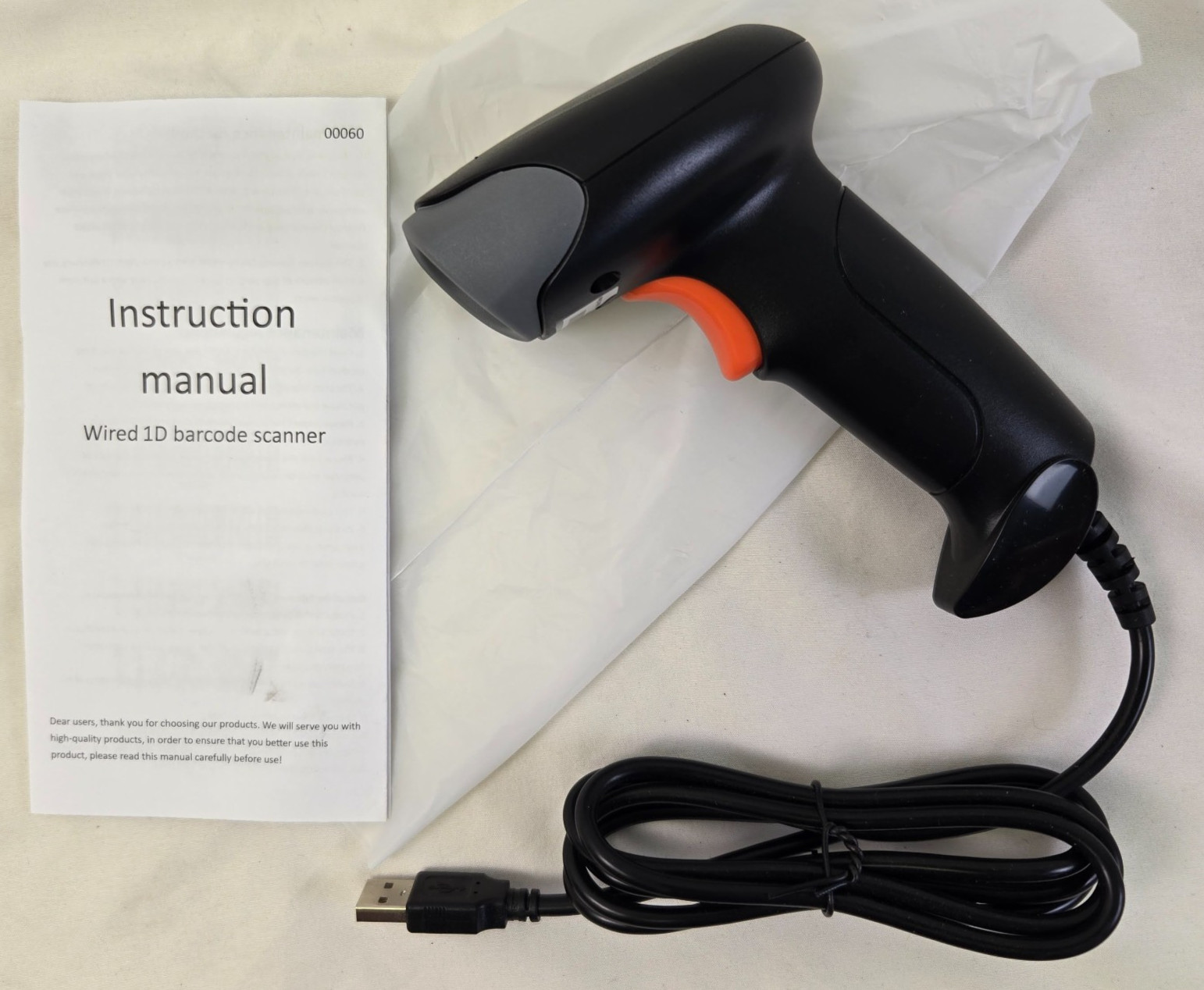 Barcode Scanner Plug Play Fast Reader Tool - YANZEO L1100-1D-USB