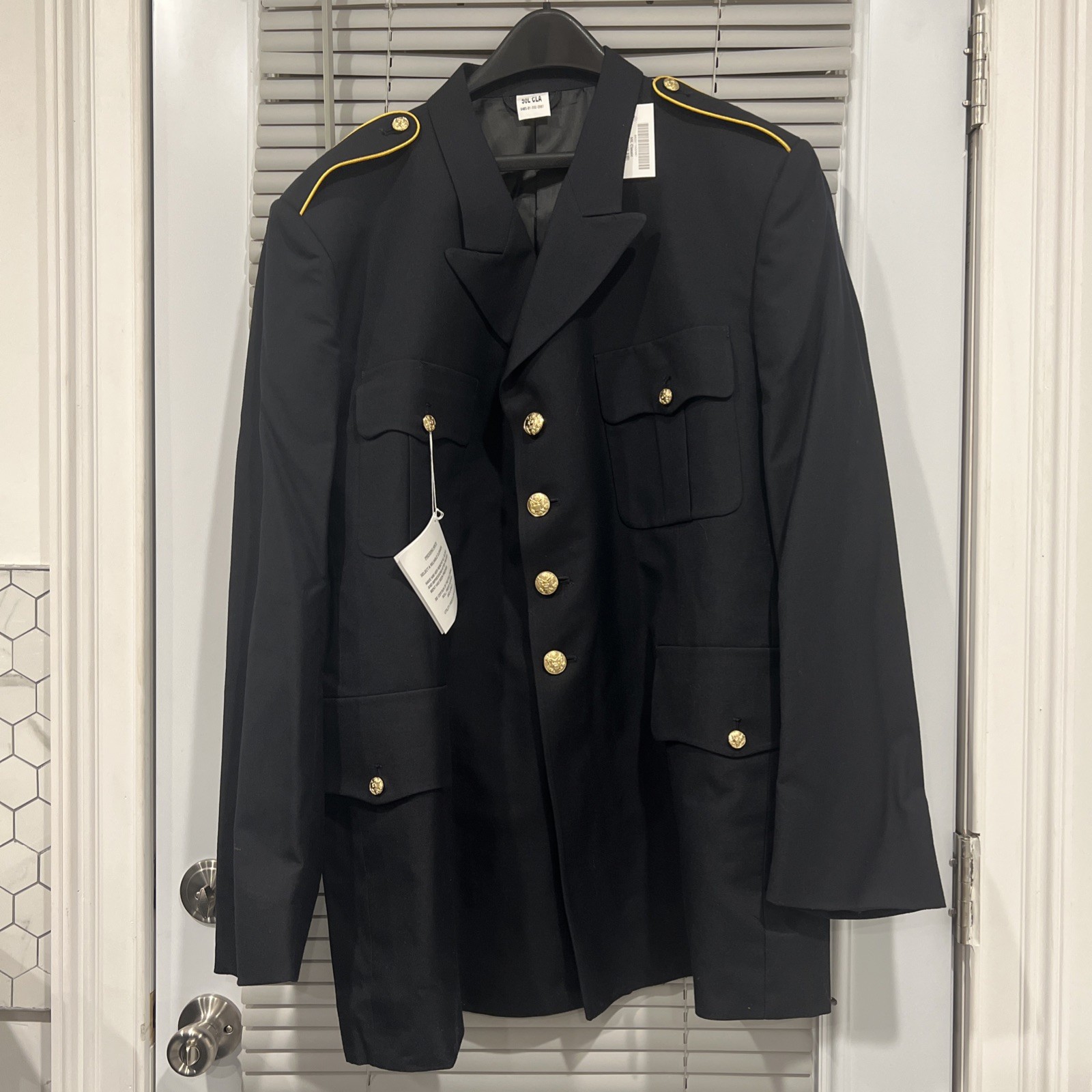 Army Dress Blue Jacket Size 50, Long New