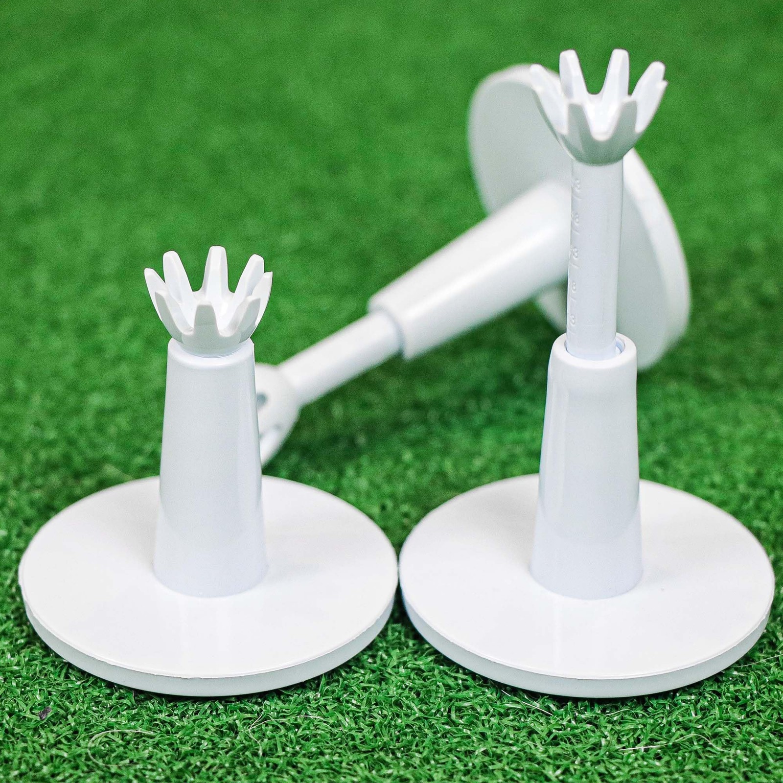 Adjustable Golf Tees, Durable Golf Tees for Men, 3 Pack, White