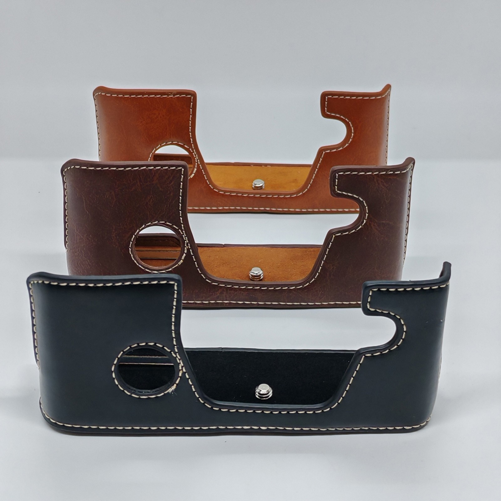 Leather Half case for OM System OM-3 Digital Mirrorless Camera Grip
