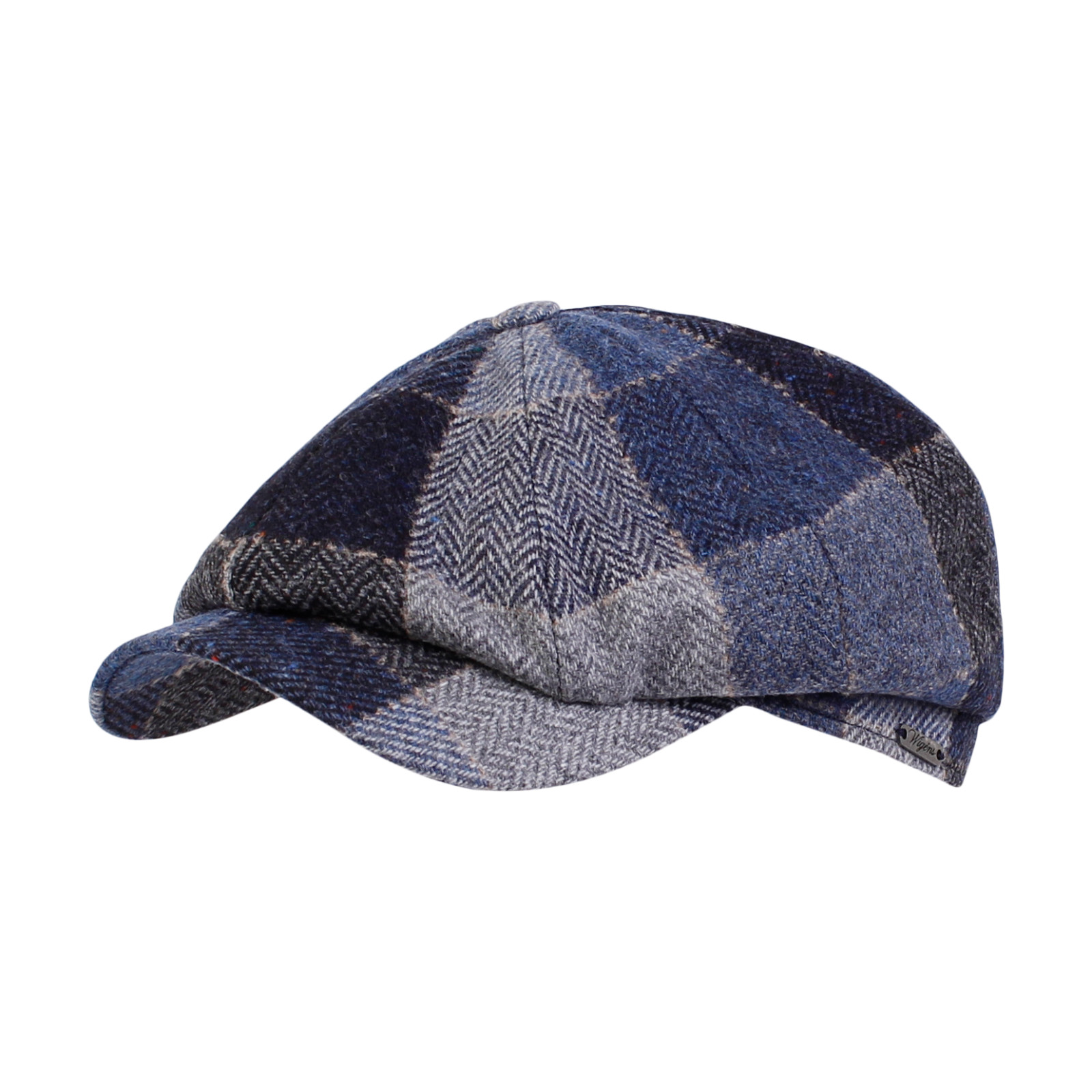 Wigens Patchwork Tweed-Classic Newsboy-100% Virgin Wool-Made in Europe-101738