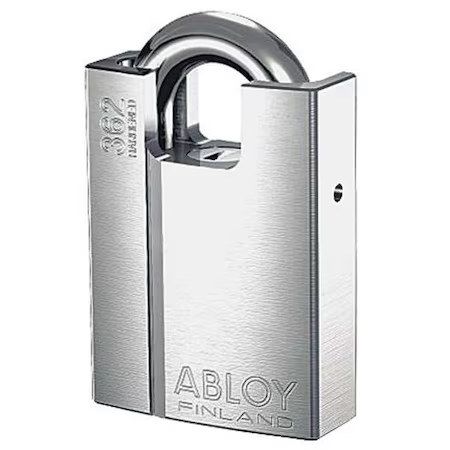 Abloy Pl362b-Kd Padlock, Keyed Different, Partially Hidden Shackle, Rectangular
