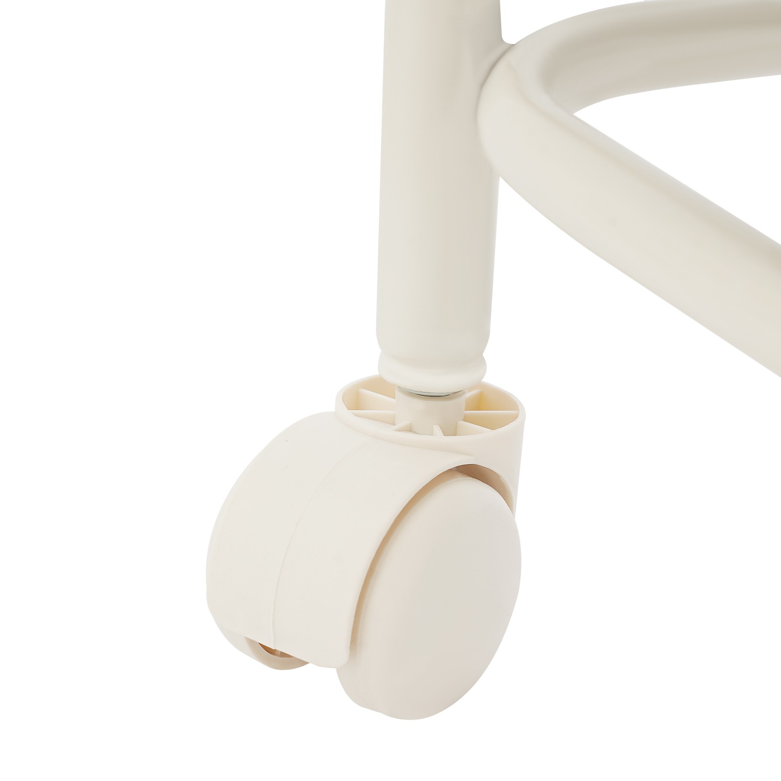 Rolling Stool with Back Rest Heavy Duty Rolling Stool Roller Chair 32x33x55cm