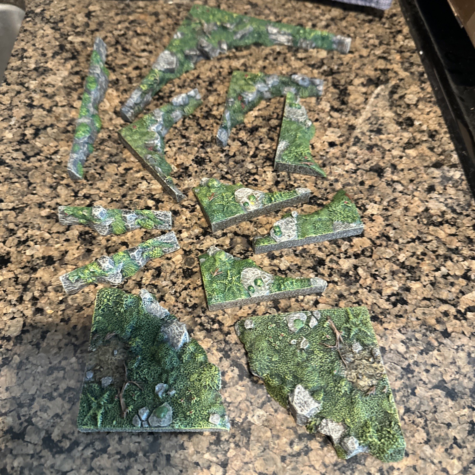 Dwarven Forge Swamp Banks, Ledges Set. Factory Painted With Magnets.