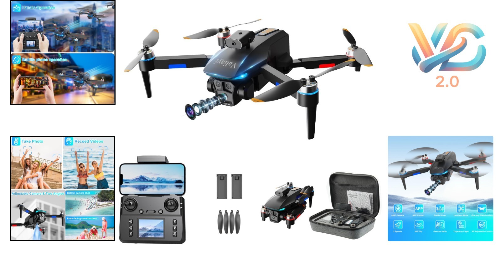 Mini Drone with Camera for Beginners,Foldable,360 Flips,Dual 480p