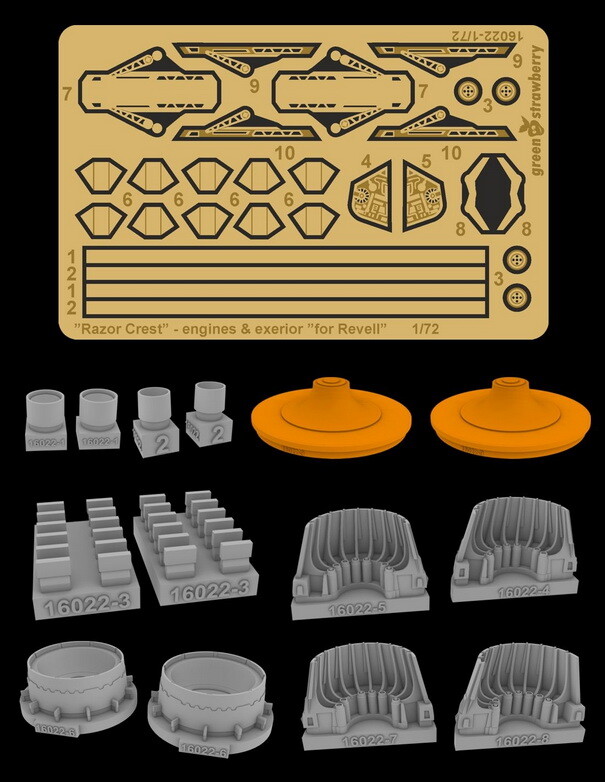 1/72 Razor Crest Engines Exterior Detail for Revell 06781 STAR WARS Mandalorian