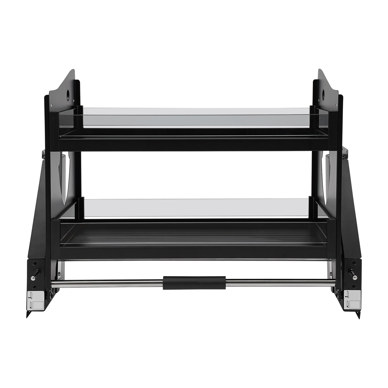 Pull Down Cabinet Organizer, 2 Tier Kitchen Cabinet Pull Down Shelf, Pull Out