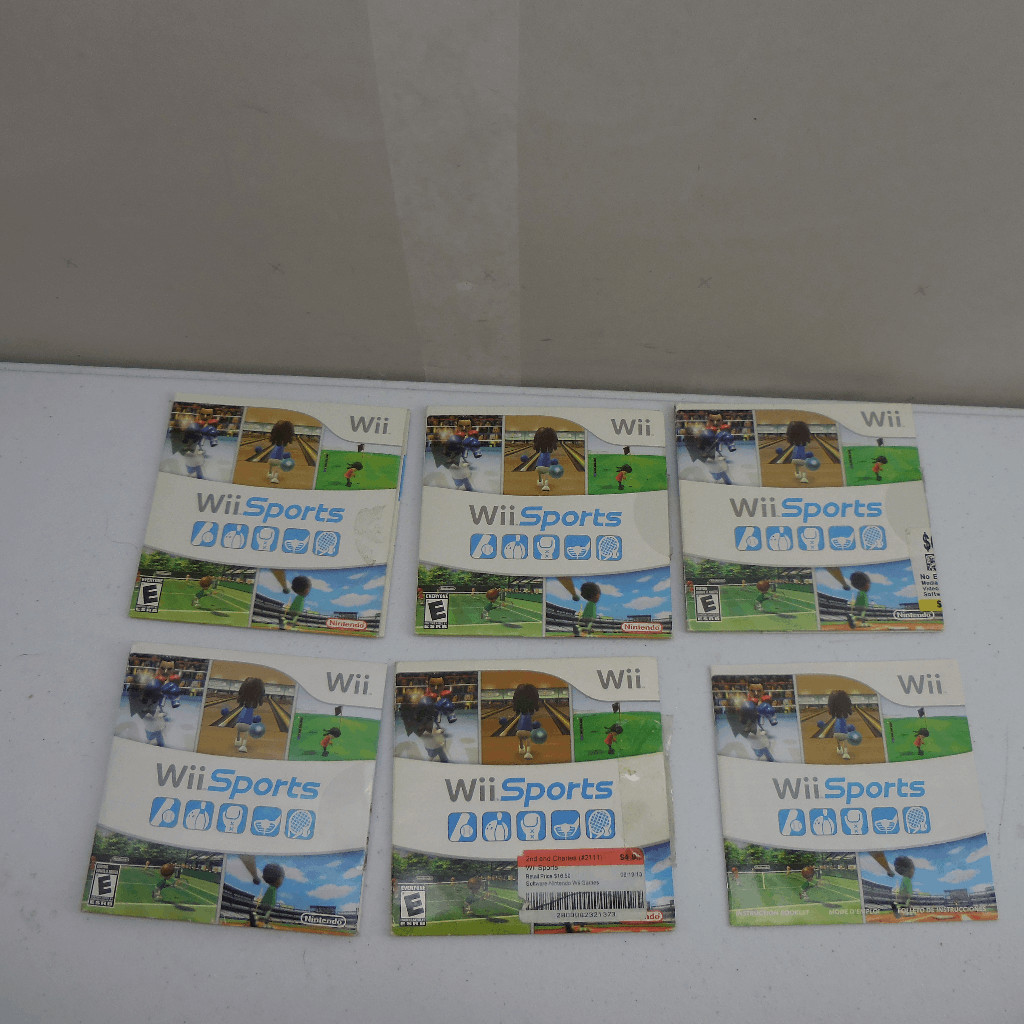 Wii Sports Replacement Cardboard Case 5 Wii Sports Manual 1 No Games Nintendo